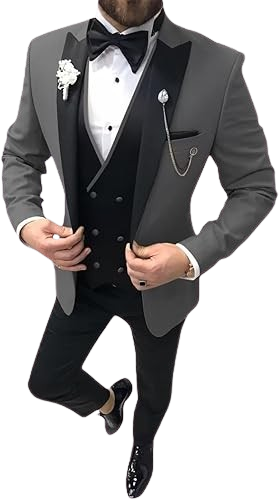 3 Piece Tuxedo Double Breasted Suit