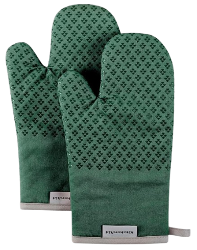 Asteroid Oven Mitt Set,  Dark Green, 2 Piece