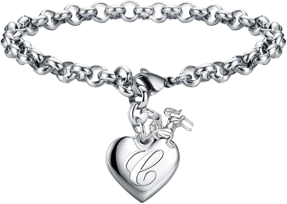 Bracelets for Girls, Letters Alphabet Heart Bracelet Jewelry for Teen Girl