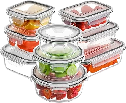 Food Storage Containers with Lids, Glass Meal Prep Containers