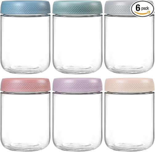 Glass Food Storage Containers for Snacks Yogurt Spice Sugar