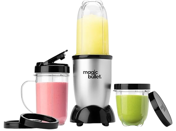 Magic Bullet Blender, Small, Silver, 11 Piece Set