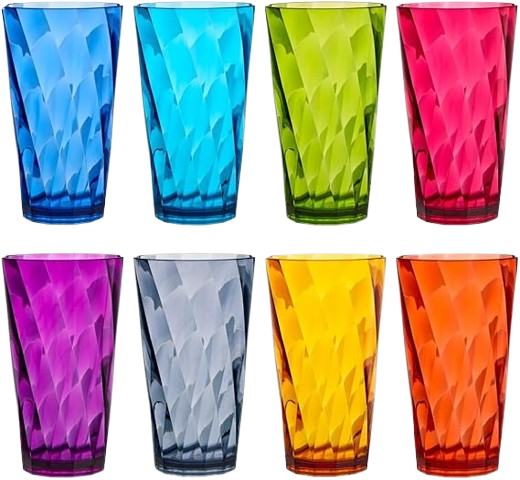 Plastic Reusable Drinking Glasses, 20oz Water Cups