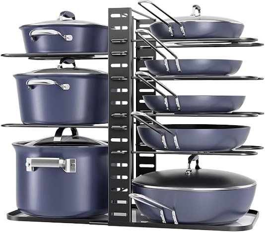 Pots and Pans Organizer, Kitchen Organizers and Storage