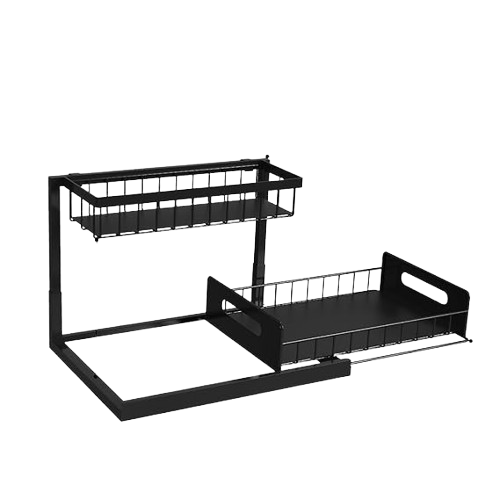 Pull Out Cabinet Organizer 2 Tier Slide Out Sink Shelf Cabinet Storage Shelves