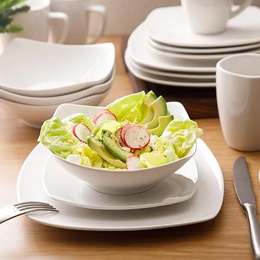 Plates Buffet Porcelain Chip and Scratch Resistant Dinnerware 